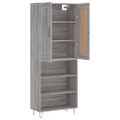 vidaXL Vysoká skrinka sivý dub sonoma 69,5x34x180 cm spracované drevo