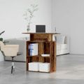 vidaXL Recepčný stôl staré drevo 100x40x104 cm kompozitné drevo