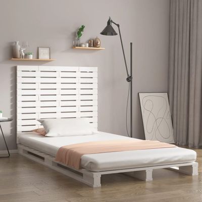vidaXL Nástenné čelo postele biele 81x3x91,5 cm masívna borovica