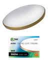 LED stropné svietidlo AVEN Q-243CP 36W 3060lm 4000K ø45cm/kruhové zlaté QTEC