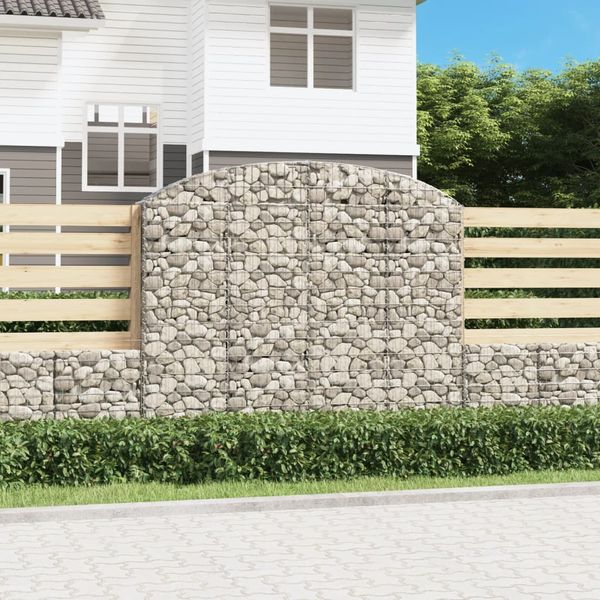 vidaXL Oblúkový gabionový kôš 200x30x160/180 cm pozinkované železo
