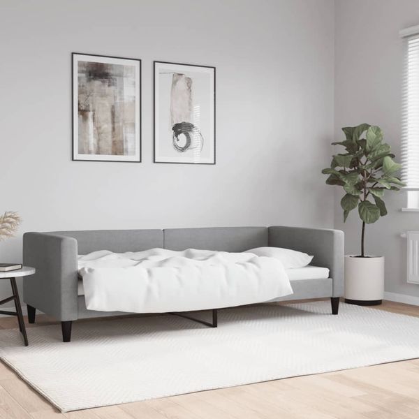 vidaXL Posteľný rám bledosivý 80x200 cm látka