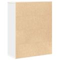 VidaXL Knižnica Biela 60x24x76,5 cm Konštrukcia dreva