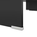 vidaXL Sklenený TV stojan/stojan pod monitor, čierny, 60x25x11 cm