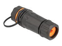 Sieťový prepojovací kábel - RJ-45 (F) do RJ-45 (F) - STP - CAT 6a - čierna, červená