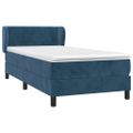 vidaXL Posteľný rám boxsping s matracom tmavomodrý 80x200 cm zamat