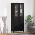 vidaXL Highboard Čierny dub 69,5 x 34 x 180 cm Kompozitné drevo