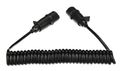 Propojovací spirálový kábel 7pin typ S TRAILER CABLE 10, plastová zástrčka, 24V, 3,5m SIXTOL