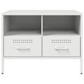 vidaXL TV skrinky 2 ks biele 68x39x50,5 cm oceľ