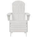 vidaXL Adirondack stolička Biela HDPE