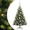 vidaXL Umelý vianočný stromček s kĺbmi 150 LED Zelená 120 cm PVC a PE