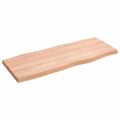 vidaXL Stolová doska svetlohnedá 100x40x(2-4)cm ošetrený masív hrany