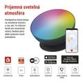 GoSmart LED ambientná lampa, čierna, teplá biela–studená biela/ RGB, WiFi