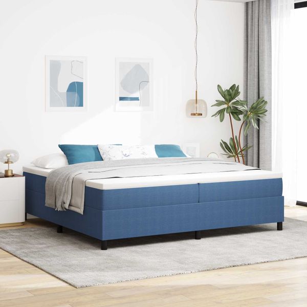 vidaXL Platformový rám postele Modrá 200 x 200 cm Kordúrová tkanina