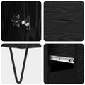 vidaXL Highboard Čierny dub 69,5 x 34 x 180 cm Kompozitné drevo