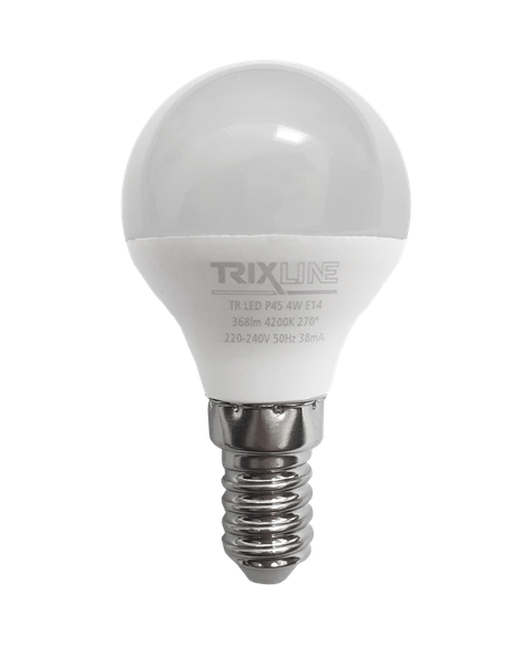 LED žiarovka Trixline 4W 368lm E14 P45 neutrálna biela