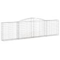 vidaXL Oblúkové gabiónové koše 6ks 400x30x100/120cm pozinkované železo
