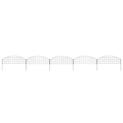 vidaXL Oblúkový záhradný plot 77,3x26 cm, zelený