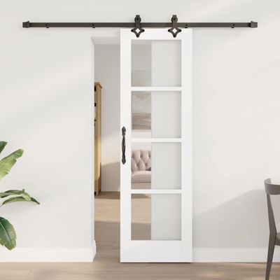vidaXL Posuvné dvere ORKDAL Biela a čierna 61 x 198,5 cm