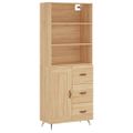 vidaXL Vysoká skrinka dub sonoma 69,5x34x180 cm spracované drevo