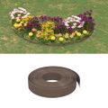 vidaXL Záhradné obruby 5 ks hnedé 10 m 10 cm polyetylén