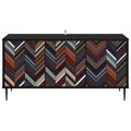 vidaXL TV skrinka OMMEN 102 x 33 x 51 cm Čierny dub Kompozitné drevo