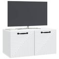 vidaXL Nástenná TV skrinka Biela 59,5 x 31 x 30 cm Kompozitné drevo