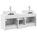 vidaXL Set kabinetov do kúpeľne 3 ks Biela 49,5 x 41 x 62,5 cm