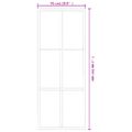 vidaXL Posuvné dvere s kovaním ESG sklo a hliník 76x205 cm