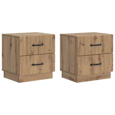 vidaXL Nočný stolík so zásuvkou 2 pcs Dub artisan 43 x 34,5 x 44,5 cm