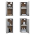vidaXL TV skrinky 4 ks sivé sonoma 30,5x30x60 cm spracované drevo