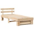 vidaXL Rám postele Hnedá 90 x 200 cm Masívne borovicové drevo