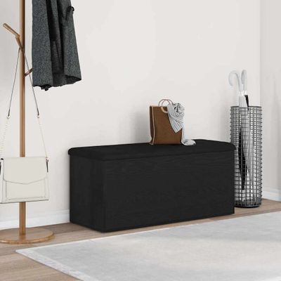 vidaXL Úložná lavička Čierny dub 102 x 42 x 45 cm Kompozitné drevo