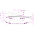 vidaXL Rám postele s matracom s matracmi Tmavo šedá 200 x 200 cm Zamat
