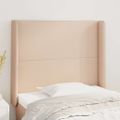 vidaXL Čelo postele so záhybmi kapučínové 93x16x118/128 cm umelá koža