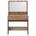 vidaXL Toaletný stolík Remeselný dub 80 x 41 x 134,5 cm