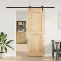 vidaXL Posuvné dvere NARVIK Prírodná a čierna 80 x 210 cm (213,5 cm)