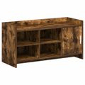 vidaXL Skriňa na topánky s úložiskom Dymový dub 100 x 39,5 x 51 cm