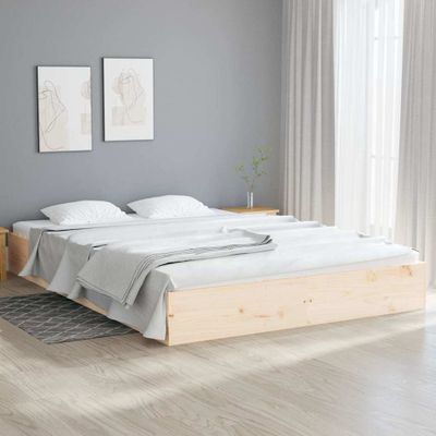 vidaXL Posteľný rám bez matraca, drevený masív 120x200 cm