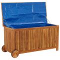 vidaXL Záhradný úložný box s kolieskami 113x50x58 cm masívna akácia