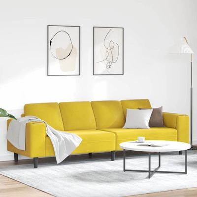vidaXL Pohovka do obývačky Žltá 250 x 77 x 76 cm