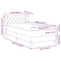 vidaXL Posteľ s pružinovým rámom Tmavozelená 90 x 200 cm Zamat