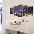 vidaXL Sada obrazov na stenu, motív farebná panoráma New Yorku 200 x 100 cm
