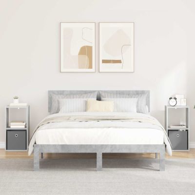 vidaXL Nočný stolík 2 pcs Betónová šedá 30,5 x 27 x 59,5 cm
