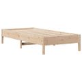 vidaXL Posteľ s knižnicou bez matraca 75x190 cm borovicový masív