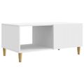 vidaXL Konferenčný stolík Biela 90 x 50 x 40 cm Kompozitné drevo