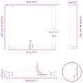 vidaXL Nohy konferenčného stolíka v tvare U, 2 ks, biele, 50 x (42-43) cm, oceľové