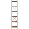 vidaXL Regál na knihy 40 x 30 x 189,5 cm Kompozitné drevo Staré drevo
