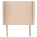 vidaXL Čelo postele so záhybmi kapučínové 83x23x118/128 cm umelá koža