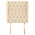 vidaXL Čelo postele so záhybmi krémové 83x23x118/128 cm látka